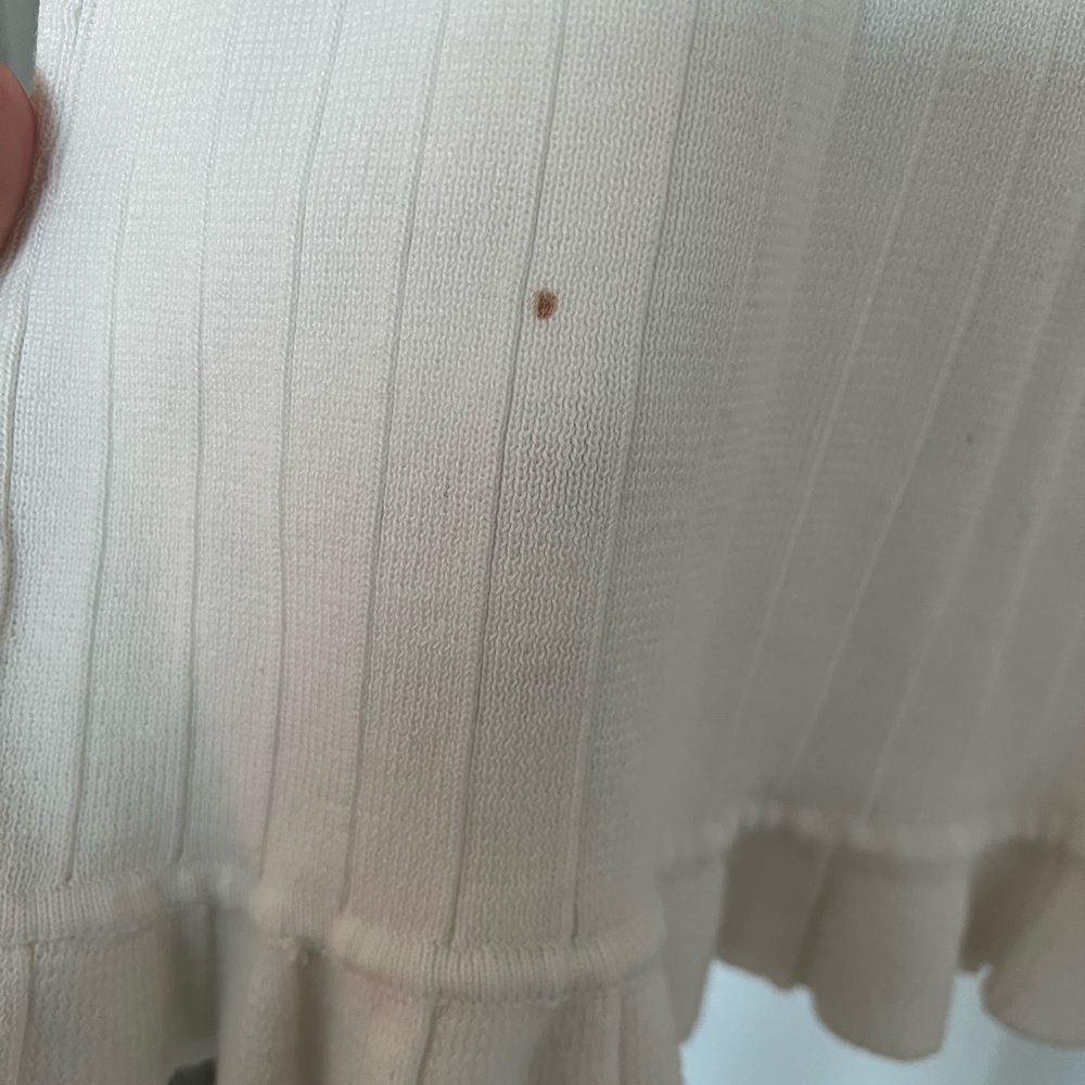 Bebe White Ribbed Mini Dress - Picture 3 of 3